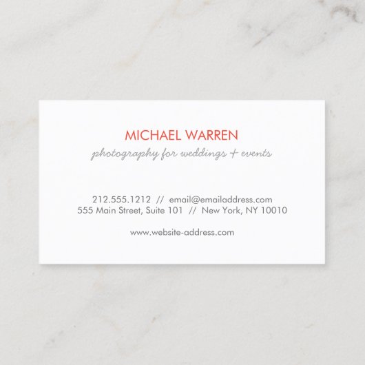 Boho Red Arrows Monogram Logo Visitekaartje (Achterkant)