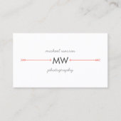 Boho Red Arrows Monogram Logo Visitekaartje (Voorkant)