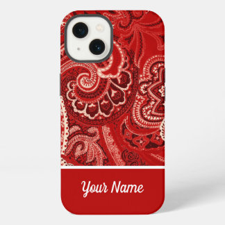 Boho Red Bandanna Hoesje-Mate iPhone Case aanpasse 13 Hoesje