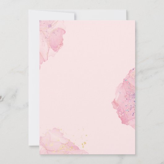 Boho Red Berries en Greenery Pink Vrijgezellenfees Kaart (Achterkant)