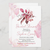 Boho Red Berries en Greenery White Vrijgezellenfee Kaart (Voorkant / Achterkant)