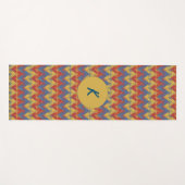 Boho Red Blue en Gold Yogamat (Voorkant (horizontaal))