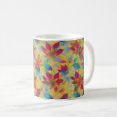 BOHO Red Floral Design Koffiemok (Voorkant rechts)