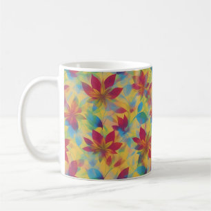 BOHO Red Floral Design Koffiemok