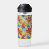 BOHO Red Floral Design Waterfles (Achterkant)