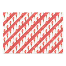 Boho Red Floral Waterverf