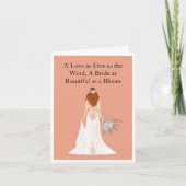 Boho Red Hair Bride Vrijgezellenfeest Gefeliciteer Kaart (Voorkant)