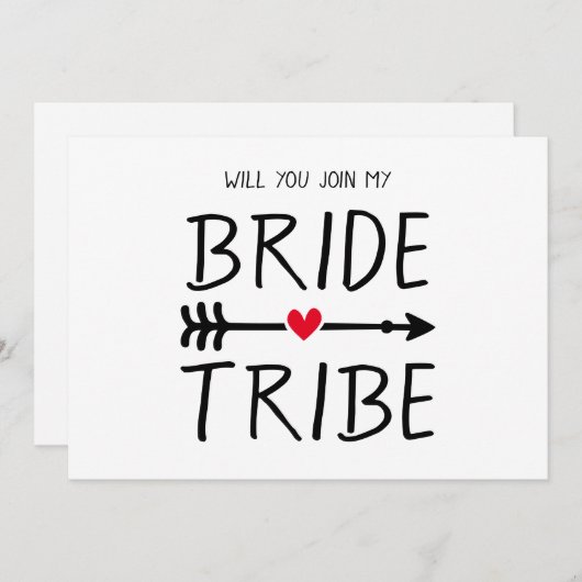 Boho Red Heart Arrow zal je aansluiten bij mijn Br Kaart (Voorkant / Achterkant)