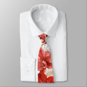 Boho Red Orchid & Dried Grasses Stropdas (Gebonden)