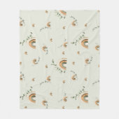 Boho regenbogen eucalyptus kinderkamer baby shower fleece deken (Voorkant)