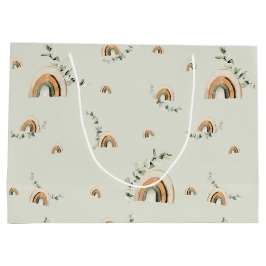 Boho regenbogen eucalyptus kinderkamer baby shower groot cadeauzakje (Achterkant)