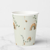 Boho regenbogen eucalyptus kinderkamer baby shower papieren bekers (Rechts)