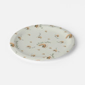 Boho regenbogen eucalyptus kinderkamer baby shower papieren bordje (Gekanteld)