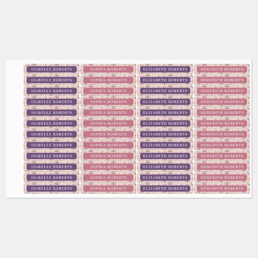 Boho regenbogen Kinder naam waterdichte labels (Vel)