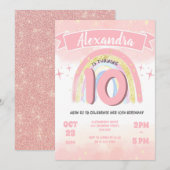 Boho Regenboog 10th Enige Leeftijd Verjaardag Meis Kaart (Voorkant / Achterkant)