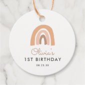 Boho Regenboog 1e Verjaardag Bedankt Favor Bedankjes Labels (Voorkant)