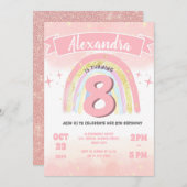 Boho Regenboog 8e Enige Leeftijd Verjaardag Meisje Kaart (Voorkant / Achterkant)