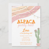 Boho Regenboog Alpaca Fiesta Verjaardag Kaart (Achterkant)