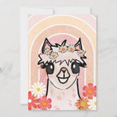 Boho Regenboog Alpaca Verjaardag Kaart (Voorkant)