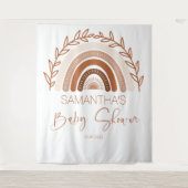 Boho Regenboog Baby Shower Achtergrond, Terracotta Wandkleed