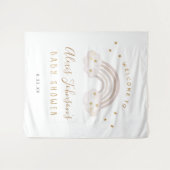 Boho Regenboog Baby Shower Achtergrond Wandkleed (Voorkant (horizontaal))