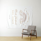 Boho Regenboog Baby Shower Achtergrond Wandkleed (In Situ (horizontaal))