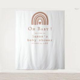 Boho Regenboog Baby Shower Achtergrond Wandkleed