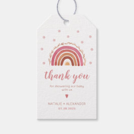 Boho Regenboog Baby Shower Bedank Je Favoriet Tags Cadeaulabel