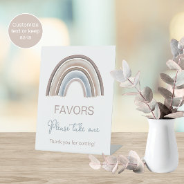 Boho Regenboog Baby Shower Favor Tafelbord Reclamebord Met Voetstuk