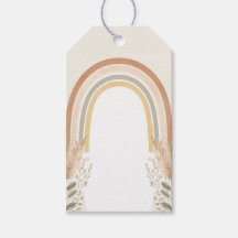 Boho Regenboog Baby Shower Favor Tags – Waterverf