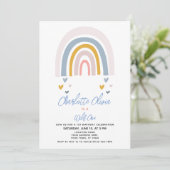 Boho Regenboog Baby shower in Terracotta Sinaasapp Kaart (Staand voorkant)
