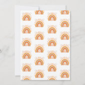 Boho Regenboog Baby shower in Terracotta Sinaasapp Kaart (Achterkant)