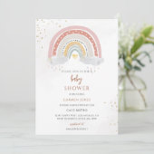 Boho Regenboog Baby Shower Kaart (Staand voorkant)