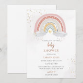 Boho Regenboog Baby Shower Kaart (Voorkant / Achterkant)