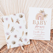 Boho Regenboog Baby Shower Kaart