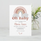 Boho Regenboog Baby Shower Kaart (Staand voorkant)