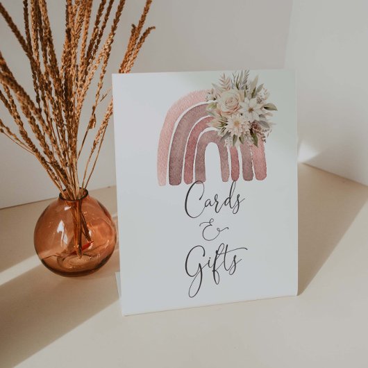 Boho regenboog Baby shower Kaarten en geschenken Reclamebord Met Voetstuk