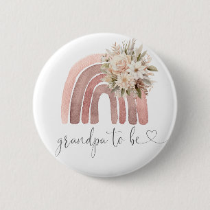 Boho regenboog Baby shower mama om te zijn Ronde Button 5,7 Cm