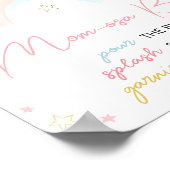 Boho regenboog Baby shower Moeder Osa Bar Poster (Hoek)