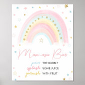 Boho regenboog Baby shower Moeder Osa Bar Poster (Voorkant)