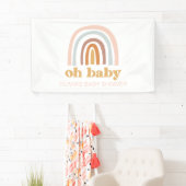 Boho Regenboog Baby Shower Spandoek (Insitu)