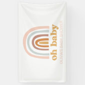 Boho Regenboog Baby Shower Spandoek (Verticaal)