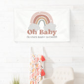 Boho Regenboog Baby Shower Spandoek (Insitu)