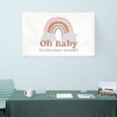 Boho Regenboog Baby Shower Spandoek (Beurs)