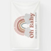 Boho Regenboog Baby Shower Spandoek (Verticaal)