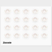 Boho Regenboog Baby Shower Stickers (Vel)