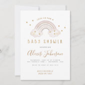 Boho Regenboog Baby Shower Uitnodiging (Voorkant)