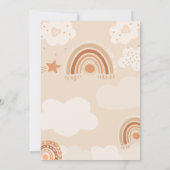 Boho Regenboog Baby Shower Uitnodiging (Achterkant)