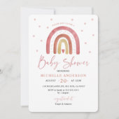 Boho Regenboog Baby Shower Uitnodiging (Voorkant)