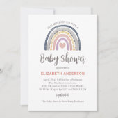 Boho Regenboog Baby Shower Uitnodiging (Voorkant)
